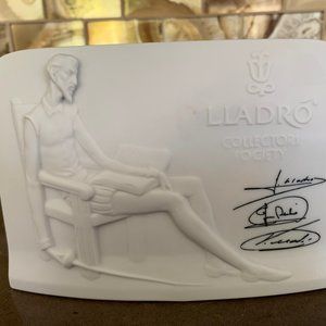 Lladro Collector's Society Signed Plaque - Don Quixote - 1985.